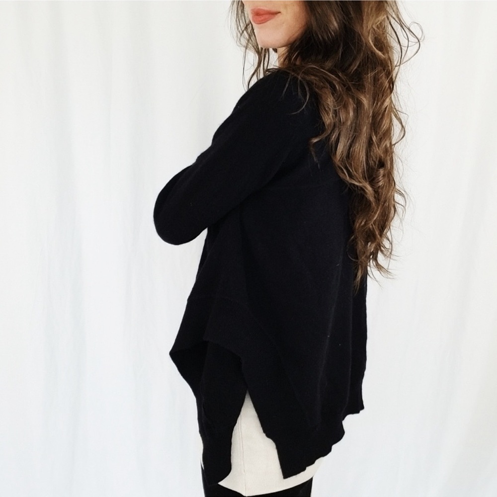 360 cashmere black cardigan sweater -B2